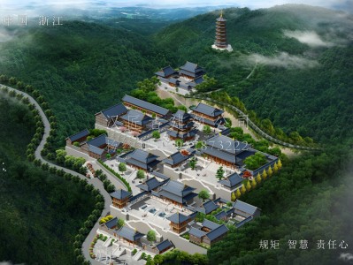 五华龙王寺古建规划设计布局图